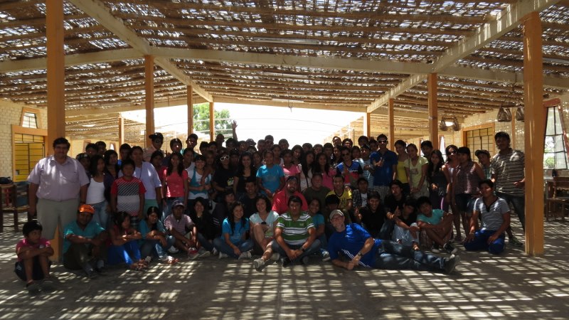 Some of the youth who attended the Pisco - Cross Street Youth Camp and the Peru mission team.