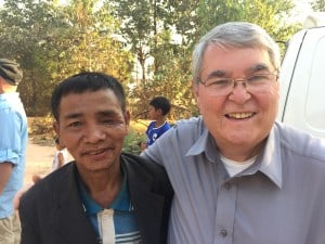 Jim Randall and a leader of the village we visited in Cambodia.