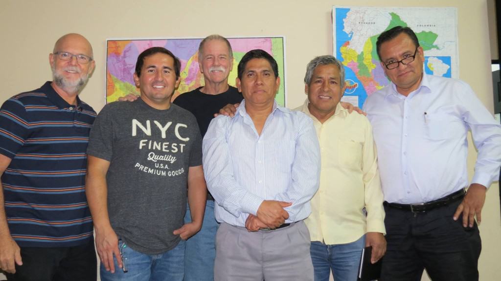 Brian, Hector, Chuck, Ps. Jose, Ps. Fabian and Ps. Gilberto in Peru.